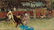 Marsal, Mariano Fortuny y Bullfight Wounded Picador oil painting on canvas